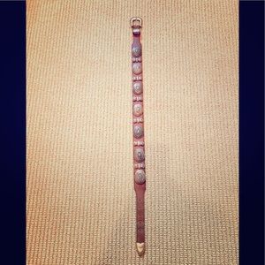 Vintage studded leather belt